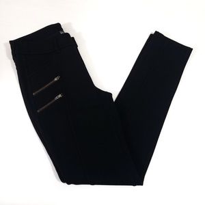 Athleta Ponte Twill Moto Pants Black Size 4 Skinny